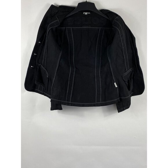 Moschino Jeans Three Button Single Breasted Blazer Jacket Black Size 4 A744 - Picture 7 of 9